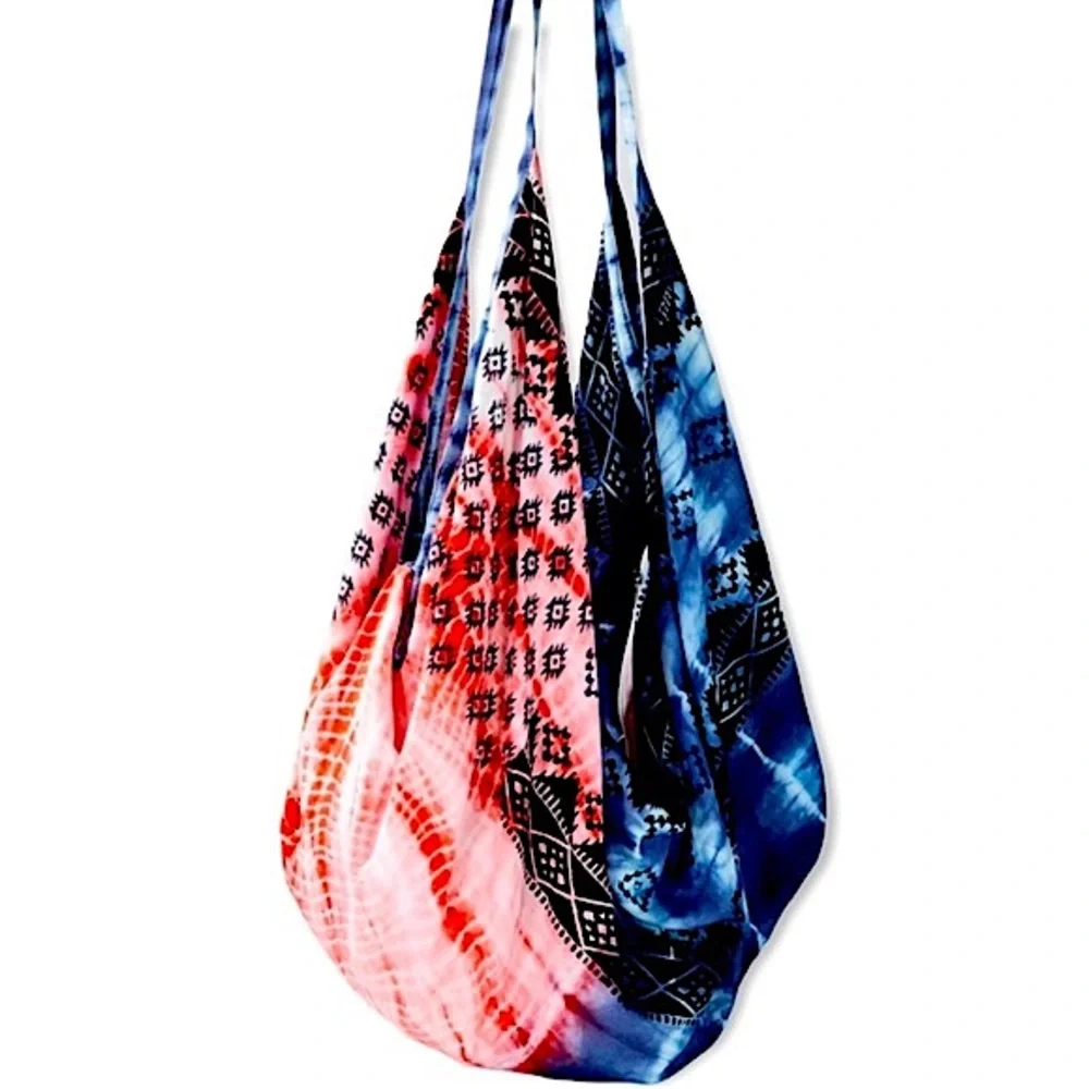 American Summer Party Soft and Sexy Full Zip Market Hobo Bag Festival Flag New